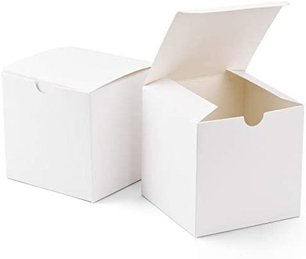 100 Pack of White 8x8x8cm Square Cube Card Gift Box - Folding Packaging Small rectangle/square Boxes for Wedding Jewelry Gift Party Favor Model Candy Chocolate Soap Box Tristar Online