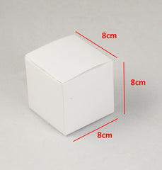 100 Pack of White 8x8x8cm Square Cube Card Gift Box - Folding Packaging Small rectangle/square Boxes for Wedding Jewelry Gift Party Favor Model Candy Chocolate Soap Box Tristar Online