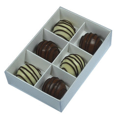 10 Pack of White Card Chocolate Sweet Soap Product Reatail Gift Box - 6 Bay Compartments - Clear Slide On Lid - 12x8x3cm Tristar Online
