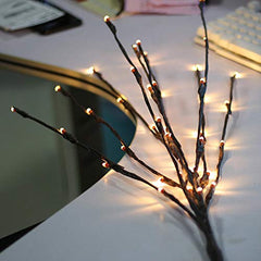 10 Sets of LED Light Bunch Stem - Warm White BATTERY fairy lights - 50cm high 20 bulbs/petals Tristar Online