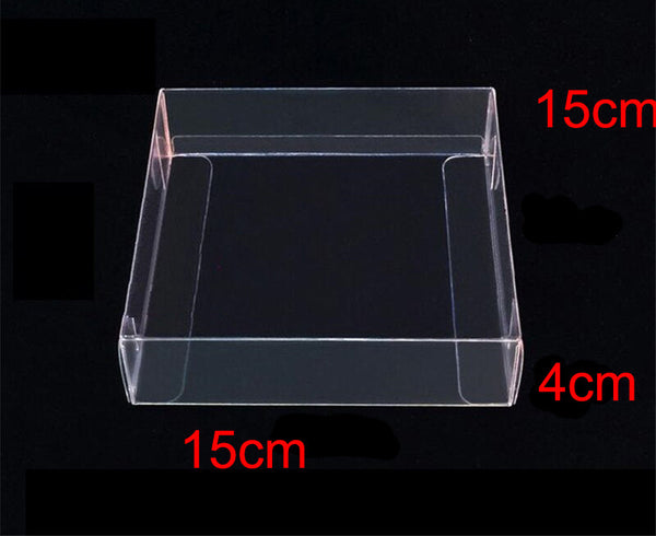 10 Pack of 15*15*4cm Clear PVC Plastic Folding Packaging Small rectangle/square Boxes for Wedding Jewelry Gift Party Favor Model Candy Chocolate Soap Box Tristar Online