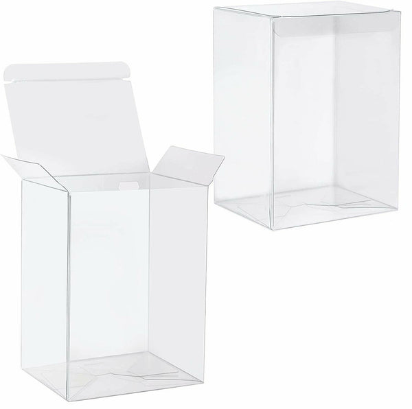 10 Pack of Large Plastic 22x14.5cm Rectangle Cube Box - Exhibition Gift Product Showcase Clear Plastic Shop Display Storage Packaging Box Tristar Online