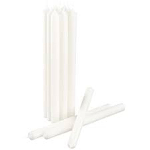 10 pack white wax 20cm taper church house vigil candleabra candle 2CM WIDE Tristar Online