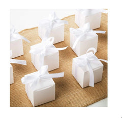 10 Pack of White 5x5x8cm Square Cube Card Gift Box - Folding Packaging Small rectangle/square Boxes for Wedding Jewelry Gift Party Favor Model Candy Chocolate Soap Box Tristar Online