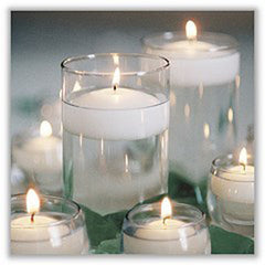 10 Pack of 6 Hour White Floating Candles - 5.8cm diameter - wedding party decoration Tristar Online