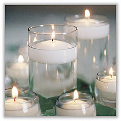 20 Pack of 4 Hour White Floating Candles - 4cm diameter - wedding party decoration Tristar Online