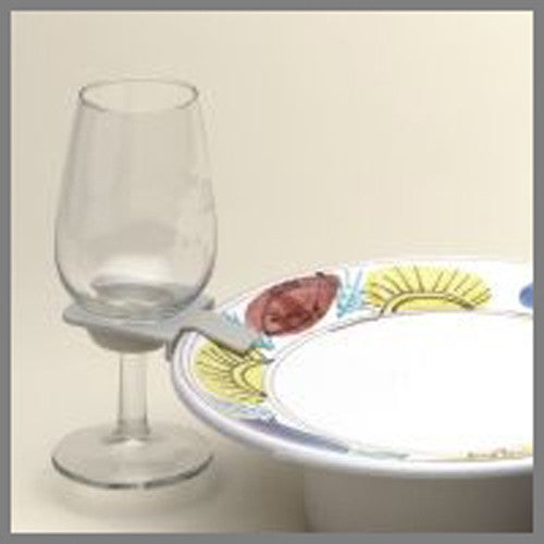 20 Pack Of 75mm White Wine Glass Dinner Lunch Plate Clip Holder - Stand Up Buffet Party  - Promotion Merchandise Gift Tristar Online