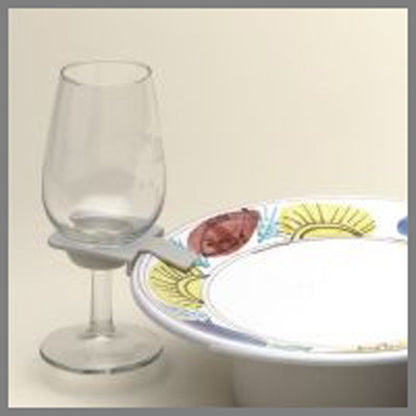 20 Pack Of 75mm White Wine Glass Dinner Lunch Plate Clip Holder - Stand Up Buffet Party  - Promotion Merchandise Gift Tristar Online