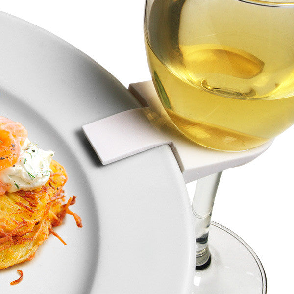 20 Pack Of 75mm White Wine Glass Dinner Lunch Plate Clip Holder - Stand Up Buffet Party  - Promotion Merchandise Gift Tristar Online