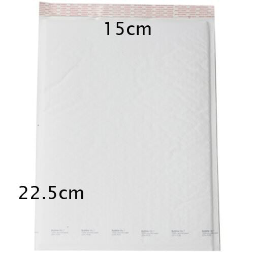 100 Piece Pack - 22.5cm x 15cm White Bubble Padded Envelope Bag Post Courier Shipping SMALL Self Seal Tristar Online