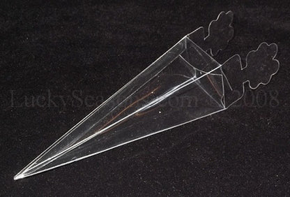50 Pack of Clear Pyramid Triangle Shaped Small Clear Gift Box - Bomboniere Jewelry Gift Party Favor Model Candy Chocolate Soap Box Tristar Online