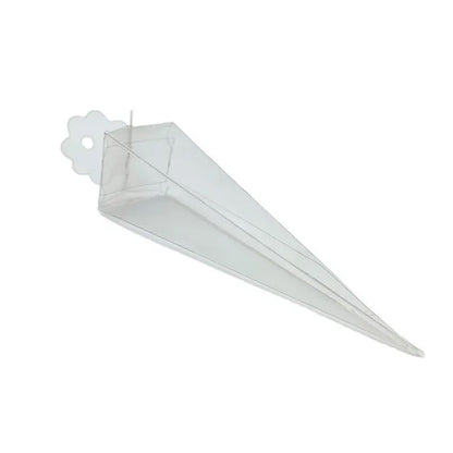 50 Pack of Clear Pyramid Triangle Shaped Small Clear Gift Box - Bomboniere Jewelry Gift Party Favor Model Candy Chocolate Soap Box Tristar Online