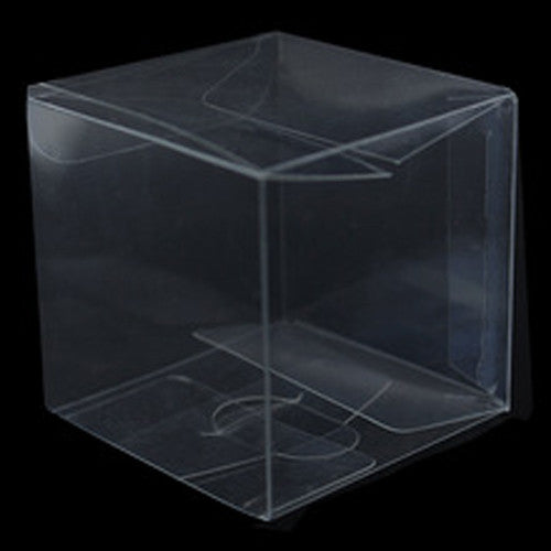 50 Pack of 8cm Square Cube - Product Showcase Clear Plastic Shop Display Storage Packaging Box Tristar Online