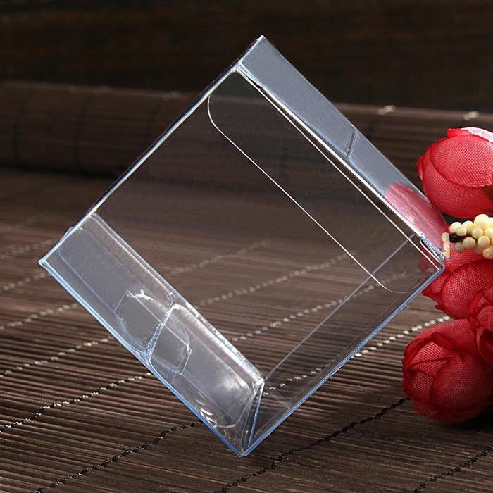 50 Pack of 8cm Square Cube - Product Showcase Clear Plastic Shop Display Storage Packaging Box Tristar Online