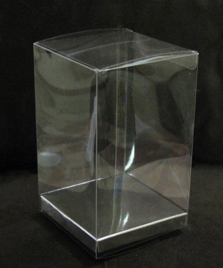 50 Pack of 5x8cm Clear PVC Plastic Folding Packaging Small rectangle/square Boxes for Wedding Jewelry Gift Party Favor Model Candy Chocolate Soap Box Tristar Online