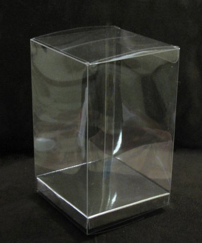 50 Pack of 5x8cm Clear PVC Plastic Folding Packaging Small rectangle/square Boxes for Wedding Jewelry Gift Party Favor Model Candy Chocolate Soap Box Tristar Online