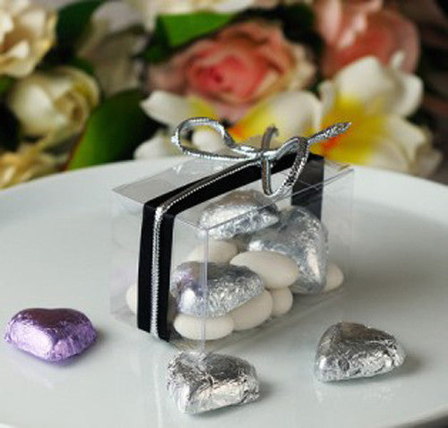 50 Pack of 5x8cm Clear PVC Plastic Folding Packaging Small rectangle/square Boxes for Wedding Jewelry Gift Party Favor Model Candy Chocolate Soap Box Tristar Online