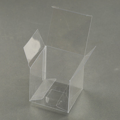 50 Pack of 8x8x10cm Clear PVC Plastic Folding Packaging Small rectangle/square Boxes for Wedding Jewelry Gift Party Favor Model Candy Chocolate Soap Box Tristar Online