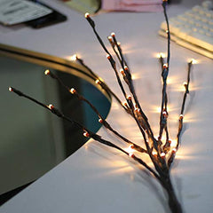 5 Sets of LED Light Bunch Stem - Warm White BATTERY fairy lights - 50cm high 20 bulbs/petals Tristar Online