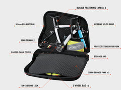 NOOYAH Bike Hard Shell Travel Case EVA Mountain MTB ebike Road Bike 700c Gravel Bike Tourer- BK002 in Black Tristar Online