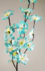 1 Set of 50cm H 20 LED Blue Frangipani Tree Branch Stem Fairy Light Wedding Event Party Function Table Vase Centrepiece Tropical Decoration Tristar Online