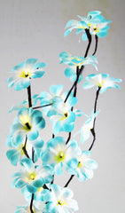 1 Set of 50cm H 20 LED Blue Frangipani Tree Branch Stem Fairy Light Wedding Event Party Function Table Vase Centrepiece Tropical Decoration Tristar Online