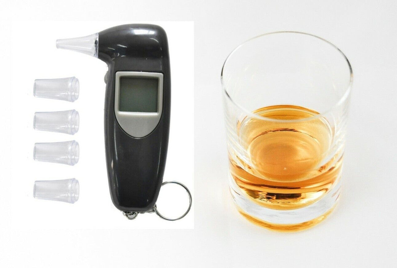 Digital Alcohol Tester LCD Police Breathalyser Grade Accuracy Portable Keychain - FREE POST Tristar Online
