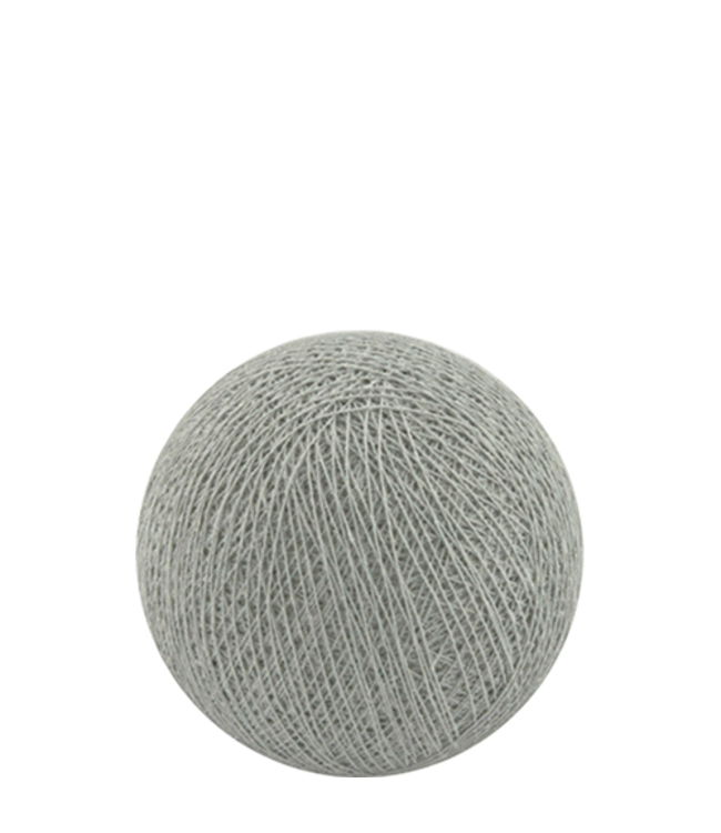 1 Set of 20 LED Grey White 5cm Cotton Ball Battery Powered String Lights Gift Home Wedding Party Bedroom Decoration Outdoor Indoor Table Centrepiece Tristar Online