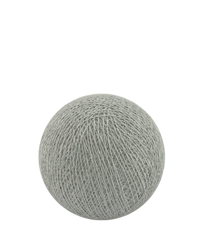 1 Set of 20 LED Grey White 5cm Cotton Ball Battery Powered String Lights Gift Home Wedding Party Bedroom Decoration Outdoor Indoor Table Centrepiece Tristar Online