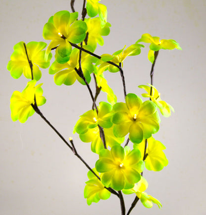 1 Set of 50cm H 20 LED Green Frangipani Tree Branch Stem Fairy Light Wedding Event Party Function Table Vase Centrepiece Tropical Decoration Tristar Online