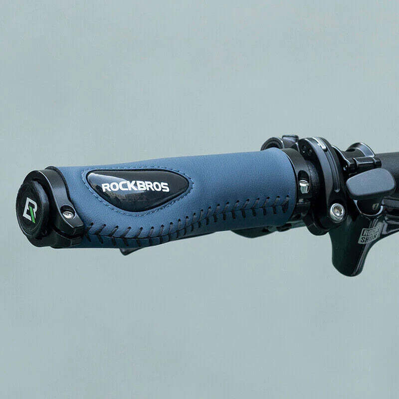 Deluxe Hand Grips Shock Absorbing Rockbros MTB Mountain Bike Tourer Double Lock BLUE Handlebar Grips Anti-skid 2.22cm Tristar Online