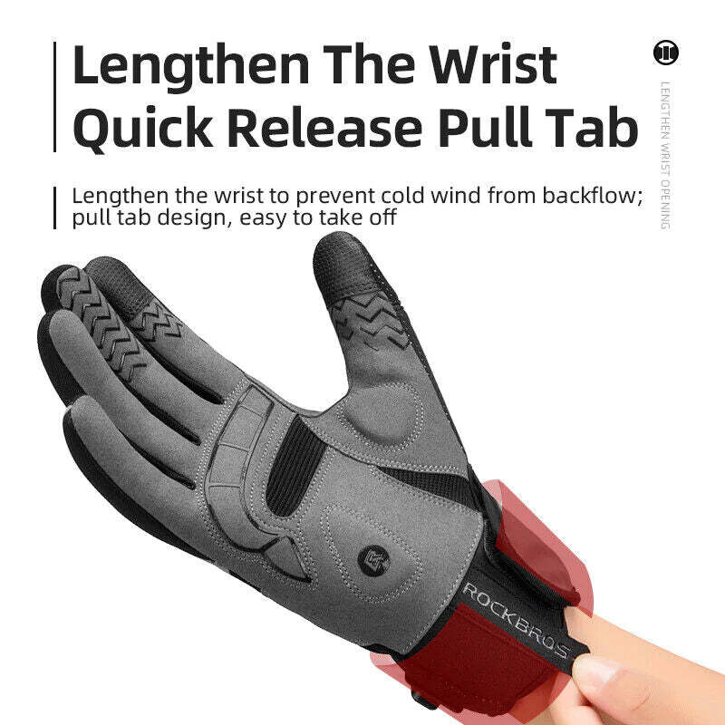MTB Heated Gloves Large for Mountain Road Bike Breathable Winter Autumn Cycling Camping Running Outdoor Sport Rockbros Tristar Online