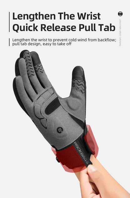MTB Heated Gloves Large for Mountain Road Bike Breathable Winter Autumn Cycling Camping Running Outdoor Sport Rockbros Tristar Online