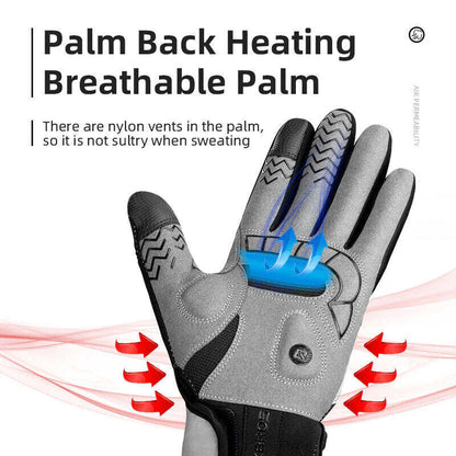 MTB Heated Gloves XLarge for Mountain Road Bike Breathable Winter Autumn Cycling Camping Running Outdoor Sport Rockbros Tristar Online