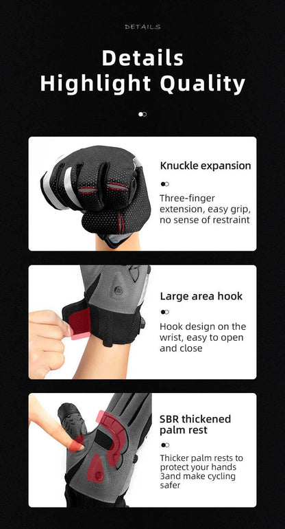 MTB Heated Gloves XLarge for Mountain Road Bike Breathable Winter Autumn Cycling Camping Running Outdoor Sport Rockbros Tristar Online
