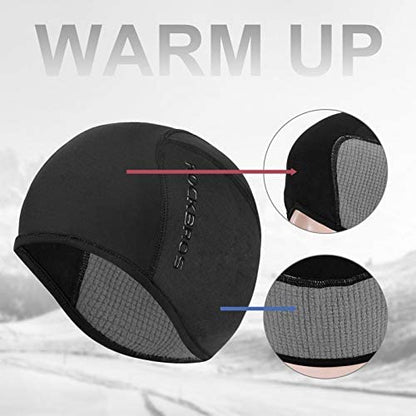Helmet Fleece Inner Liner Cycling Skull Cap Winter Thermal MTB Mountain Cycling Cap for Men Women Headwear for Running Skiing & Winter Sports BLACK Rockbros Tristar Online