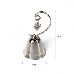 100 Bulk Buy Pack of Silver Wedding Kissing Bell Name Card Stand Holder with Heart in Ring Bomboniere Favour Gift Tristar Online