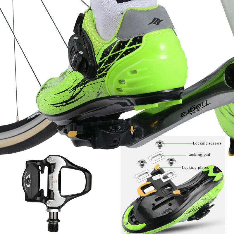 Self Lock Clip In Bike Pedals LOOK KEO Cleat MTB Road 700C Hybrid BMX - Rockbros Black Tristar Online