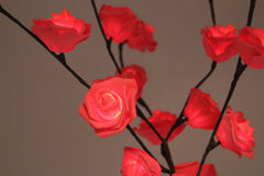 1 Set of 50cm H 20 LED Red Rose Tree Branch Stem Fairy Light Wedding Event Party Function Table Vase Centrepiece Decoration Tristar Online