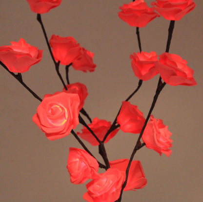1 Set of 50cm H 20 LED Red Rose Tree Branch Stem Fairy Light Wedding Event Party Function Table Vase Centrepiece Decoration Tristar Online