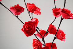 1 Set of 50cm H 20 LED Red Rose Tree Branch Stem Fairy Light Wedding Event Party Function Table Vase Centrepiece Decoration Tristar Online