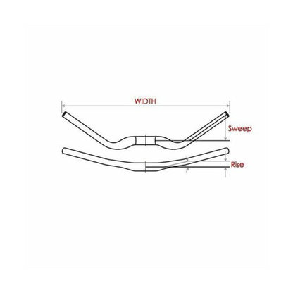 Satori EVO 35 Large - 355mm Rise Handlebar - Black MTB Trekking Universal 780mm Long Tristar Online