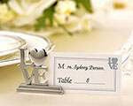 Wedding Name Card Place Stand Silver LOVE Letters - Wedding Anniversary or Engagement Party 10 pack Tristar Online