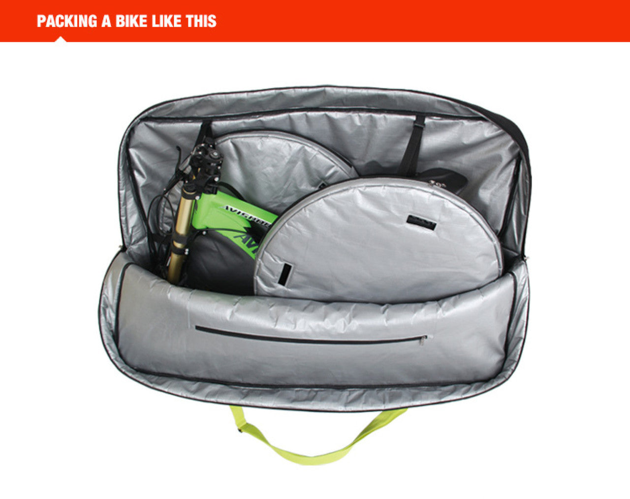 NOOYAH - SPORTACE Bike Plane Travel Soft Shell Case Bag Mountain BMX Tourer Road Bike - BK0088 125cm x 80cm - Black Tristar Online