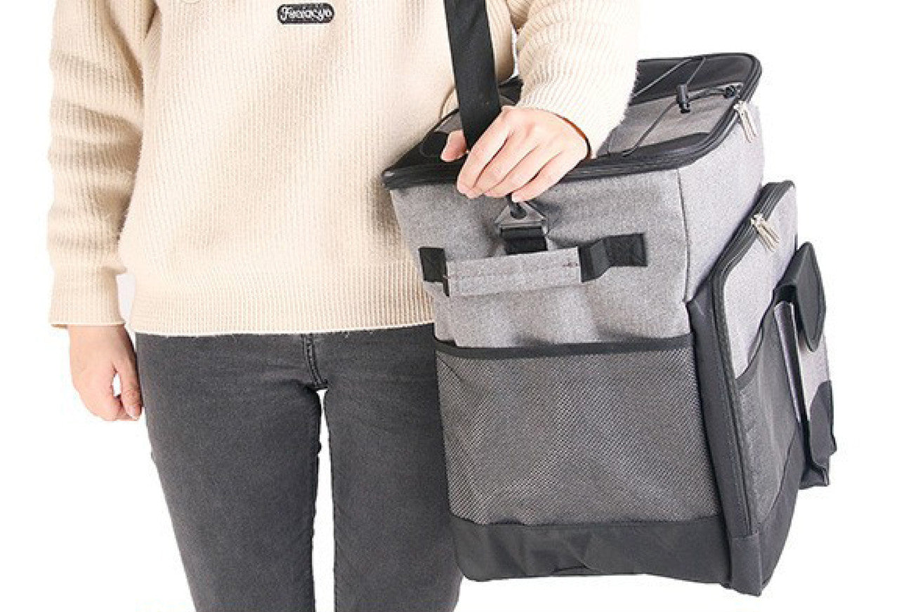 Cooler Picnic Bag Trolley Thermally Insulated - 36L - 60 cans - Grey - Drinks Food Cool Bag Rainproof Tristar Online