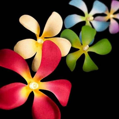 1 Set of 20 LED Tropical Bright Colous Frangipani Flower Battery String Lights Christmas Gift Home Wedding Party Decoration Outdoor Table Centrepiece Tristar Online