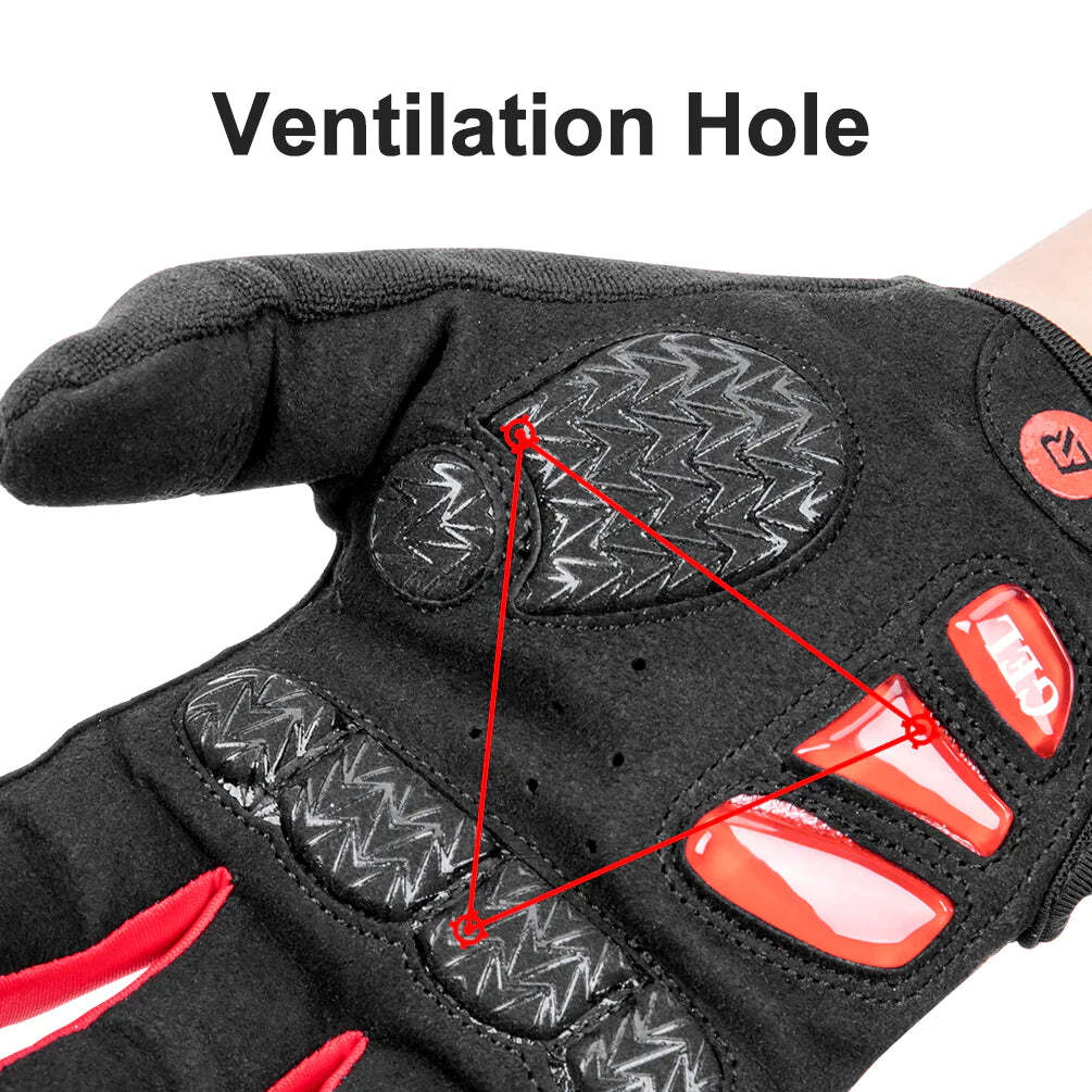 Full Finger MTB Gloves Large Size for Mountain Road Bike Breathable Red Rockbros Unisex Device Friendly Finger Material Anti Slip Tristar Online