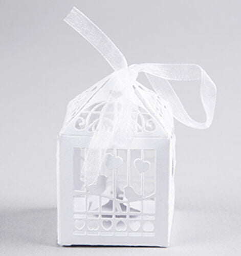 White Dove Bird Heart Wedding Bomboniere Favor Lolly Gift Card Box - 10 Pack Tristar Online