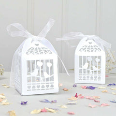 White Dove Bird Heart Wedding Bomboniere Favor Lolly Gift Card Box - 10 Pack Tristar Online