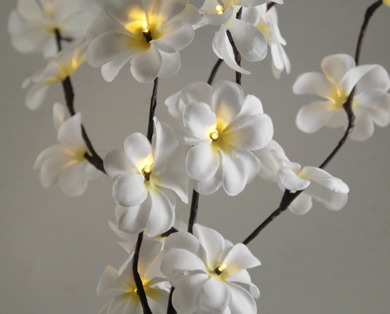 1 Set of 50cm H 20 LED White Frangipani Tree Branch Stem Fairy Light Wedding Event Party Function Table Vase Centrepiece Decoration Tristar Online